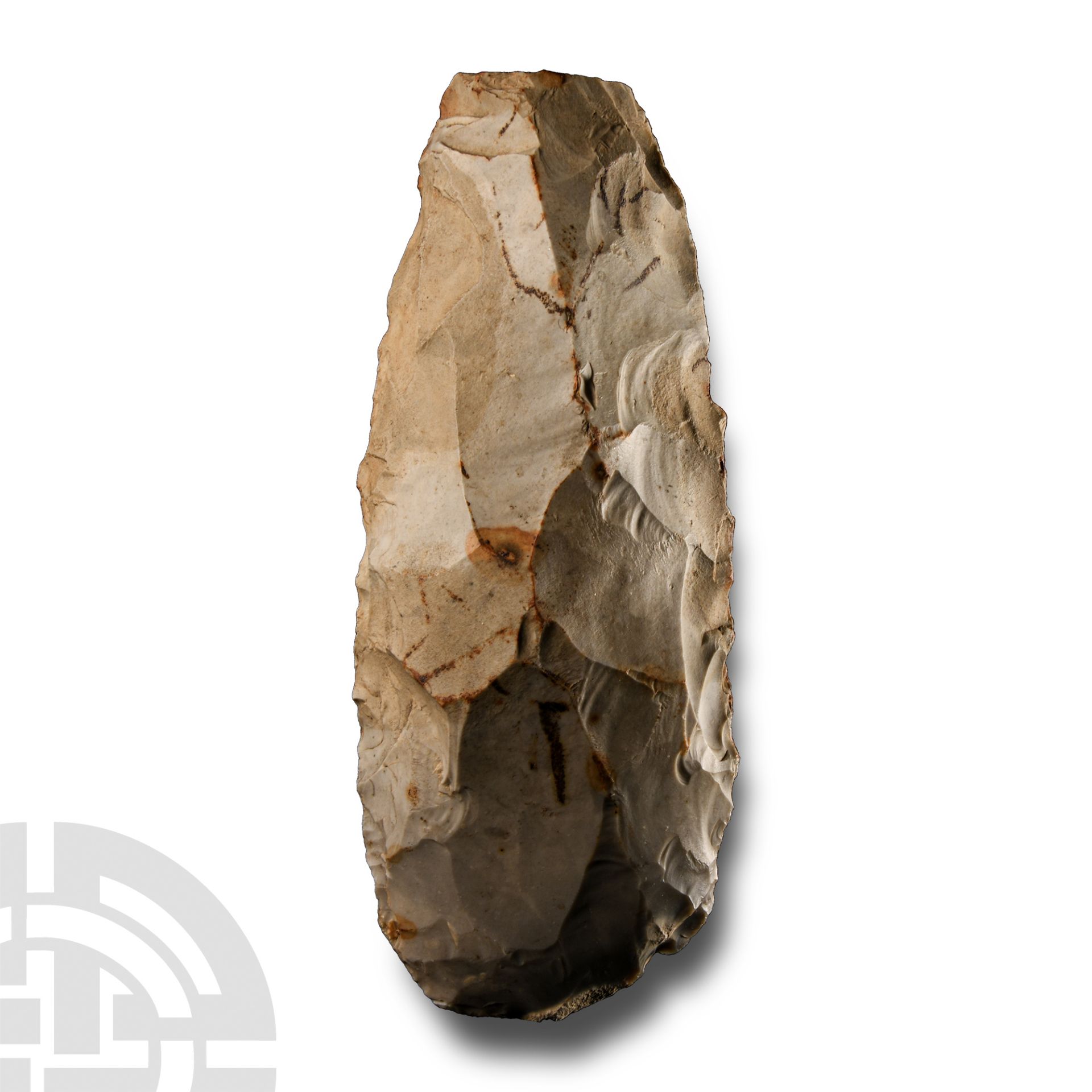 Stone Age French Grey Knapped Flint Axe