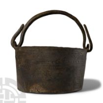 Anglo-Saxon Bronze Bucket Decorated with Foliage