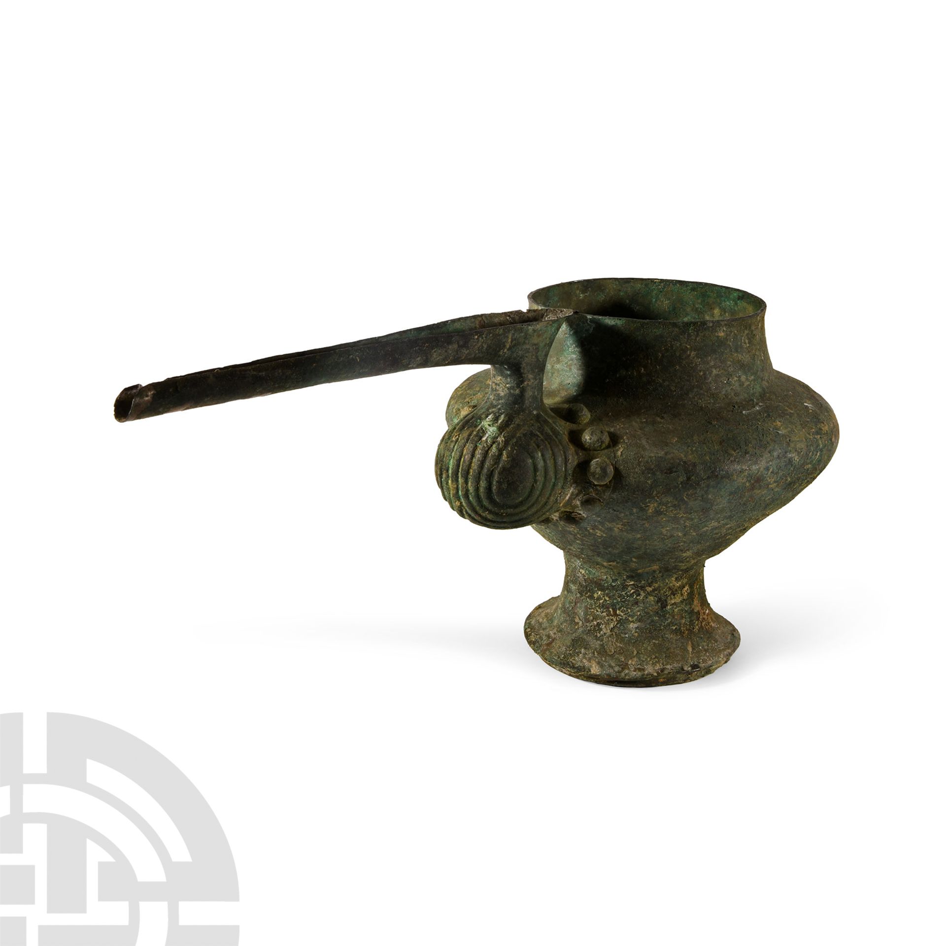 Large Amlash Bronze Spouted Libation Vessel - Image 2 of 3