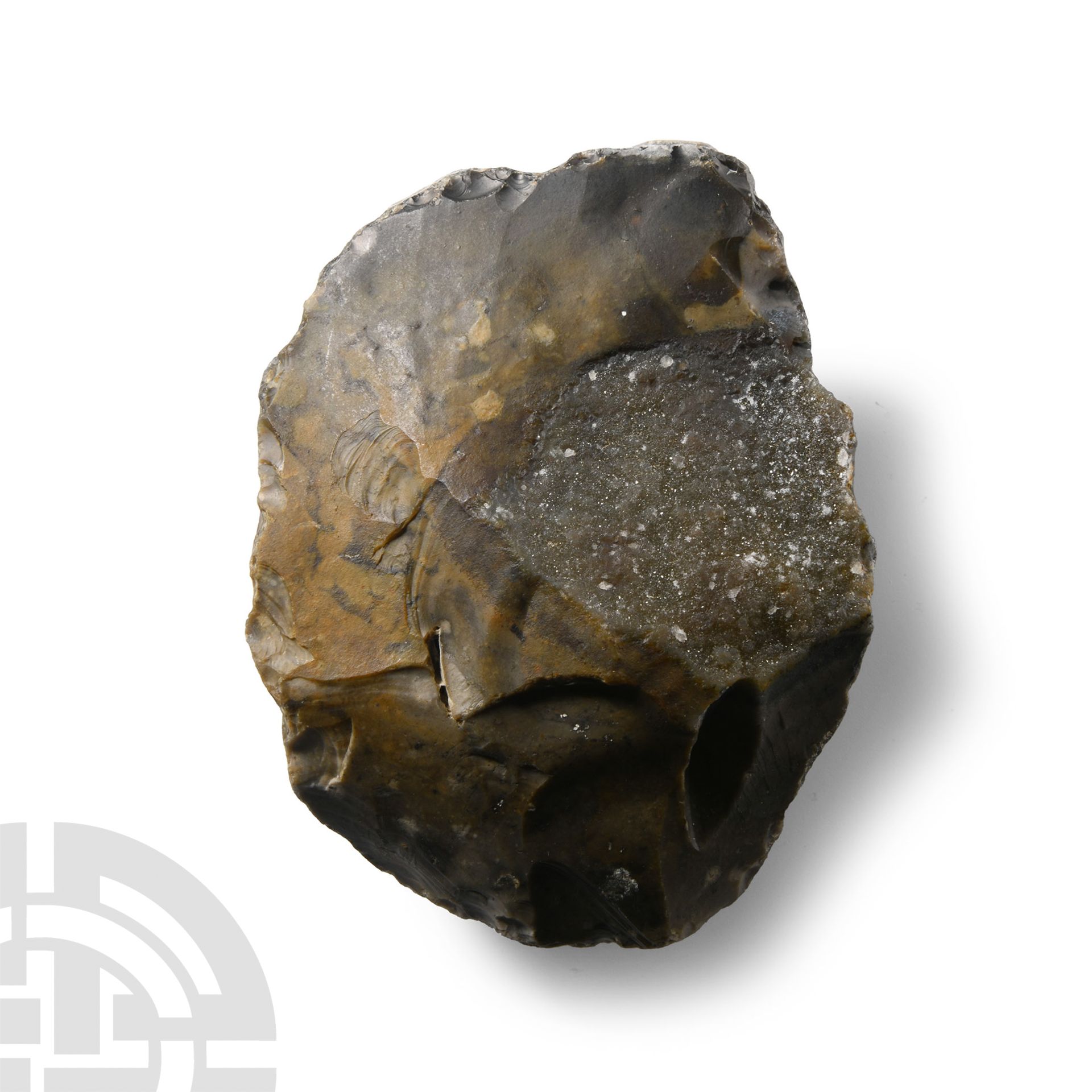 Large Stone Age 'Happisburgh Type' Knapped Flint Handaxe - Bild 2 aus 2