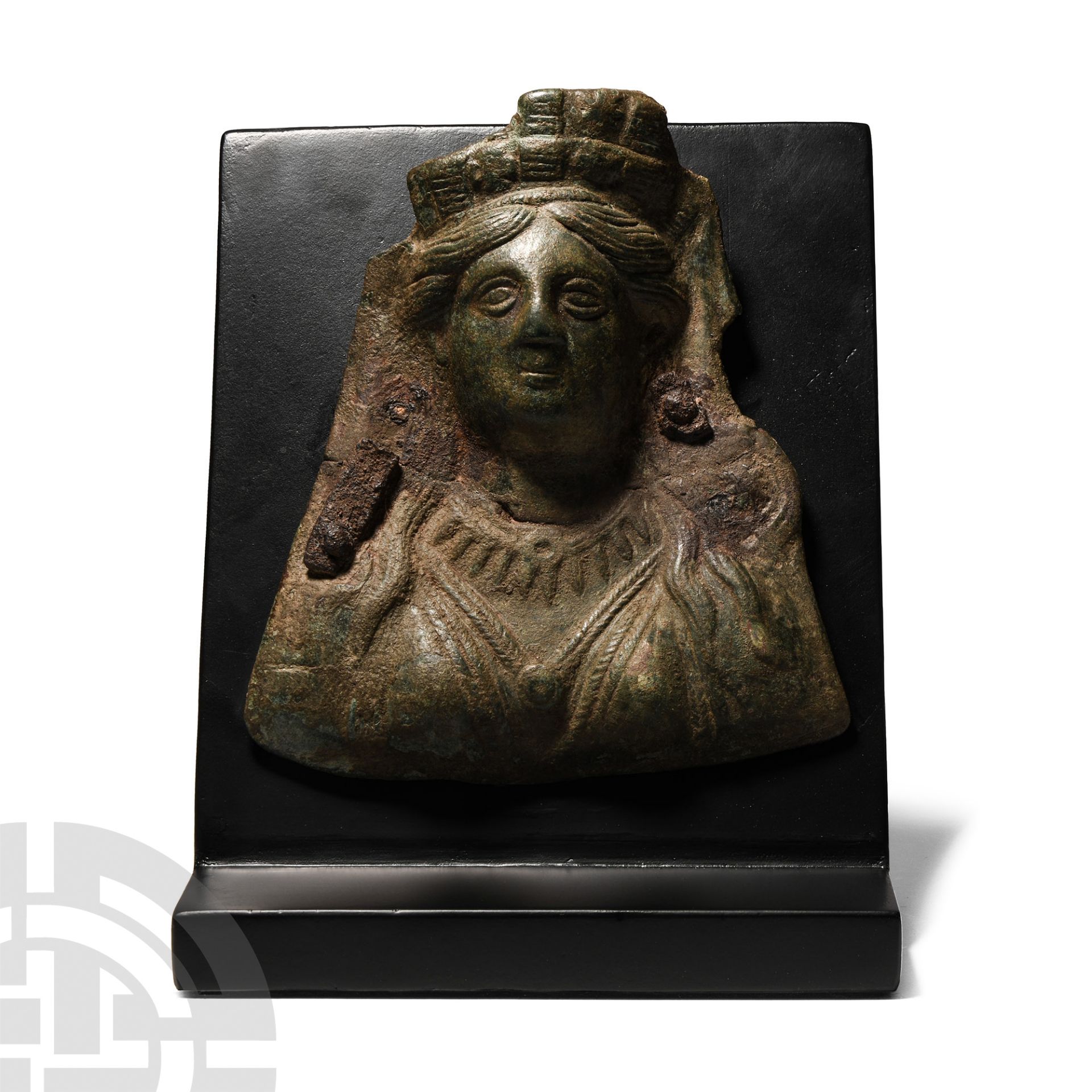 Roman Bronze Goddess Applique - Bild 2 aus 3