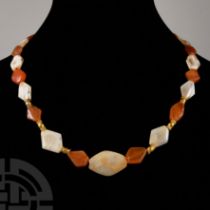 Western Asiatic Gold and Stone Bead Necklace