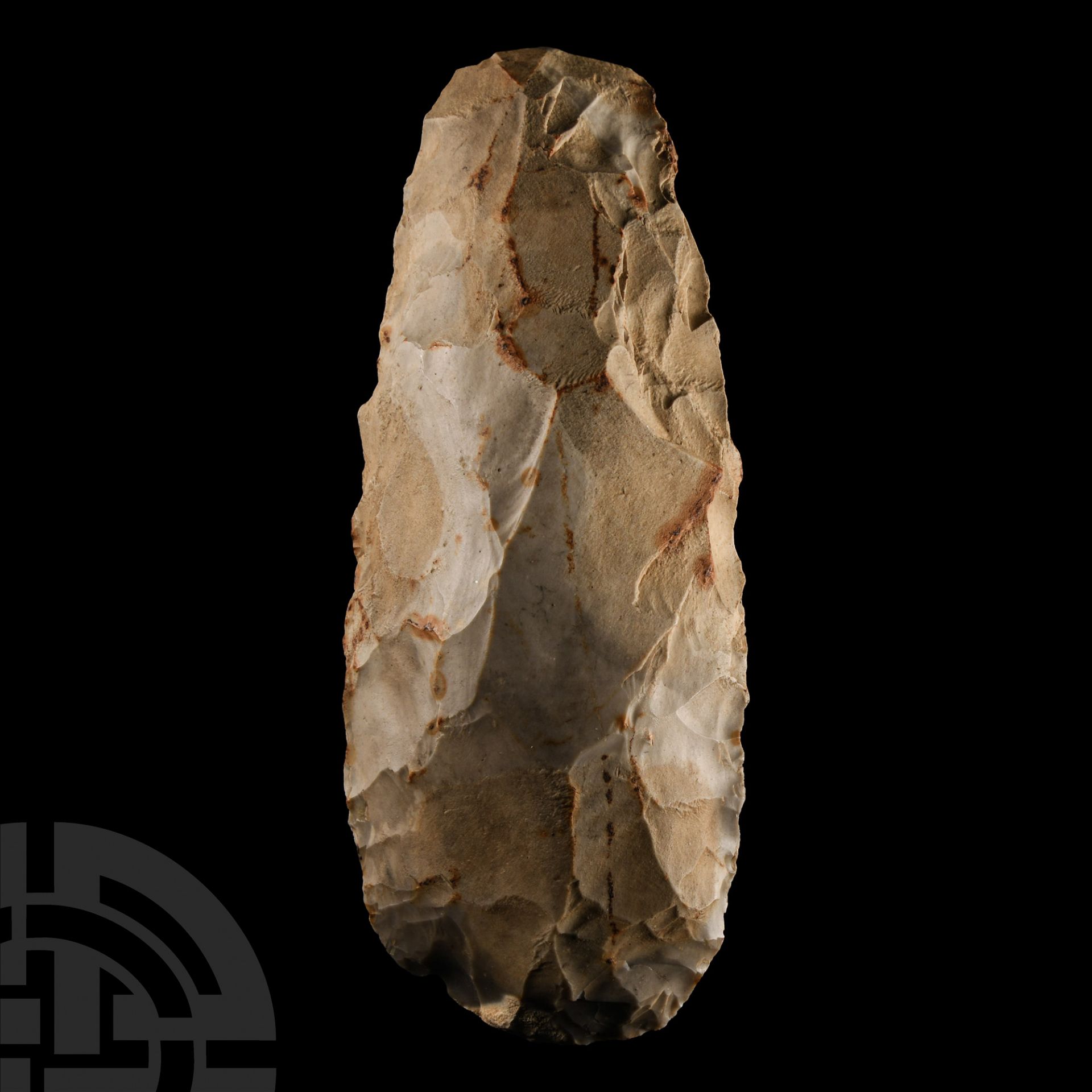 Stone Age French Grey Knapped Flint Axe - Image 2 of 3