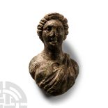 Roman Bronze Bust of a Youth