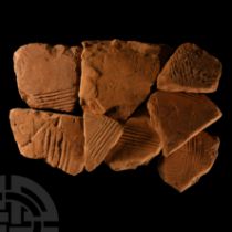 Roman 'Somerset and Devon' Terracotta Roof Tile Fragment Group