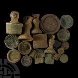 Post Medieval Bronze Trade and Coin Weight Group