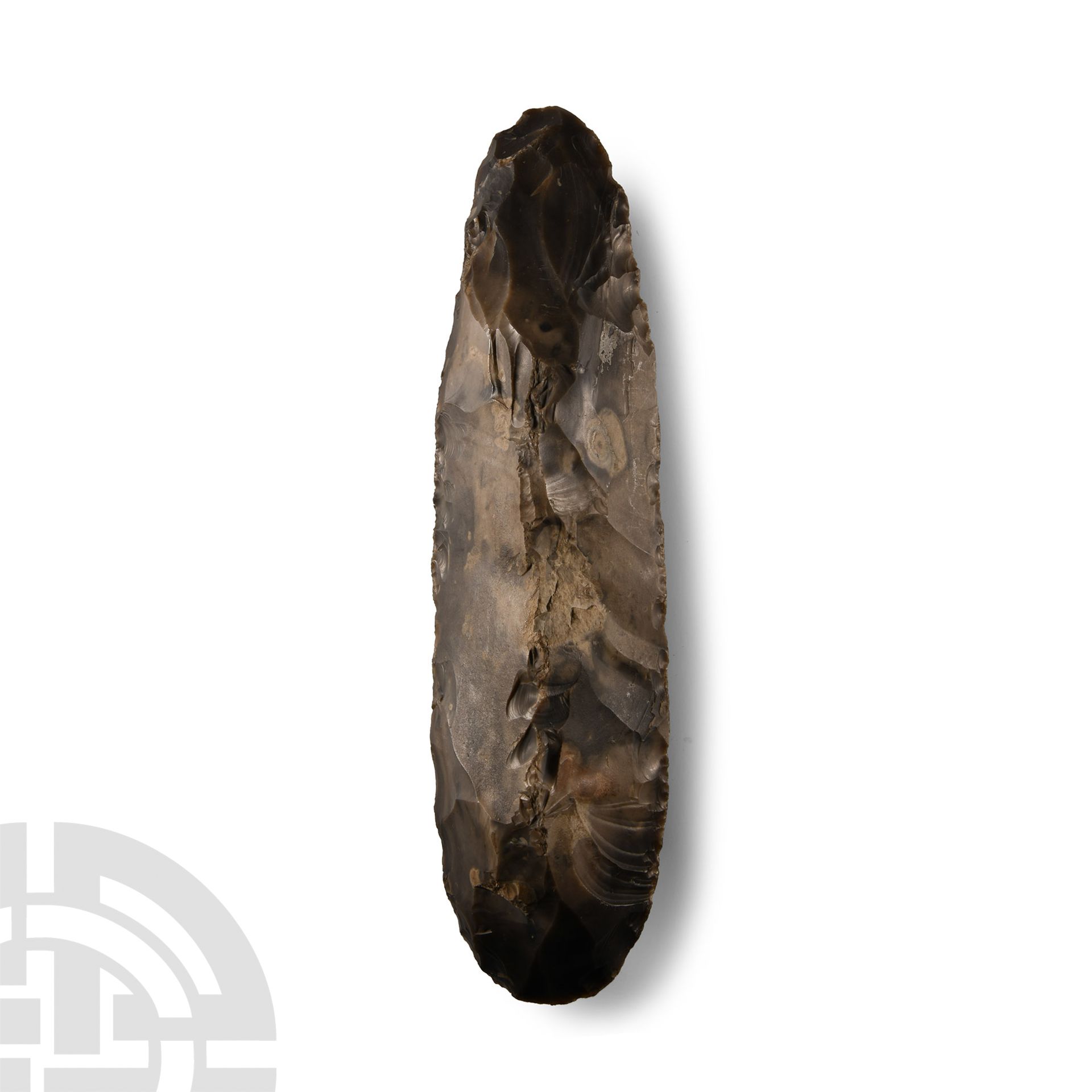 Exceptionally Large Stone Age Knapped Flint Axehead - Image 2 of 2