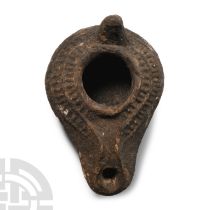 Roman Buffware Slipper Oil Lamp