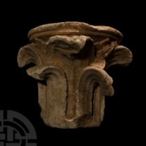 Medieval Floral Limestone Capital