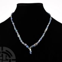 Roman Deep Blue Glass and Other Bead Necklace String