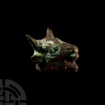 Eastern Roman Bronze Head of a Bull