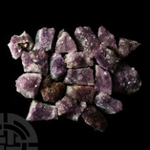 Natural History - Medium Amethyst Crystal Geode Section Group [20].