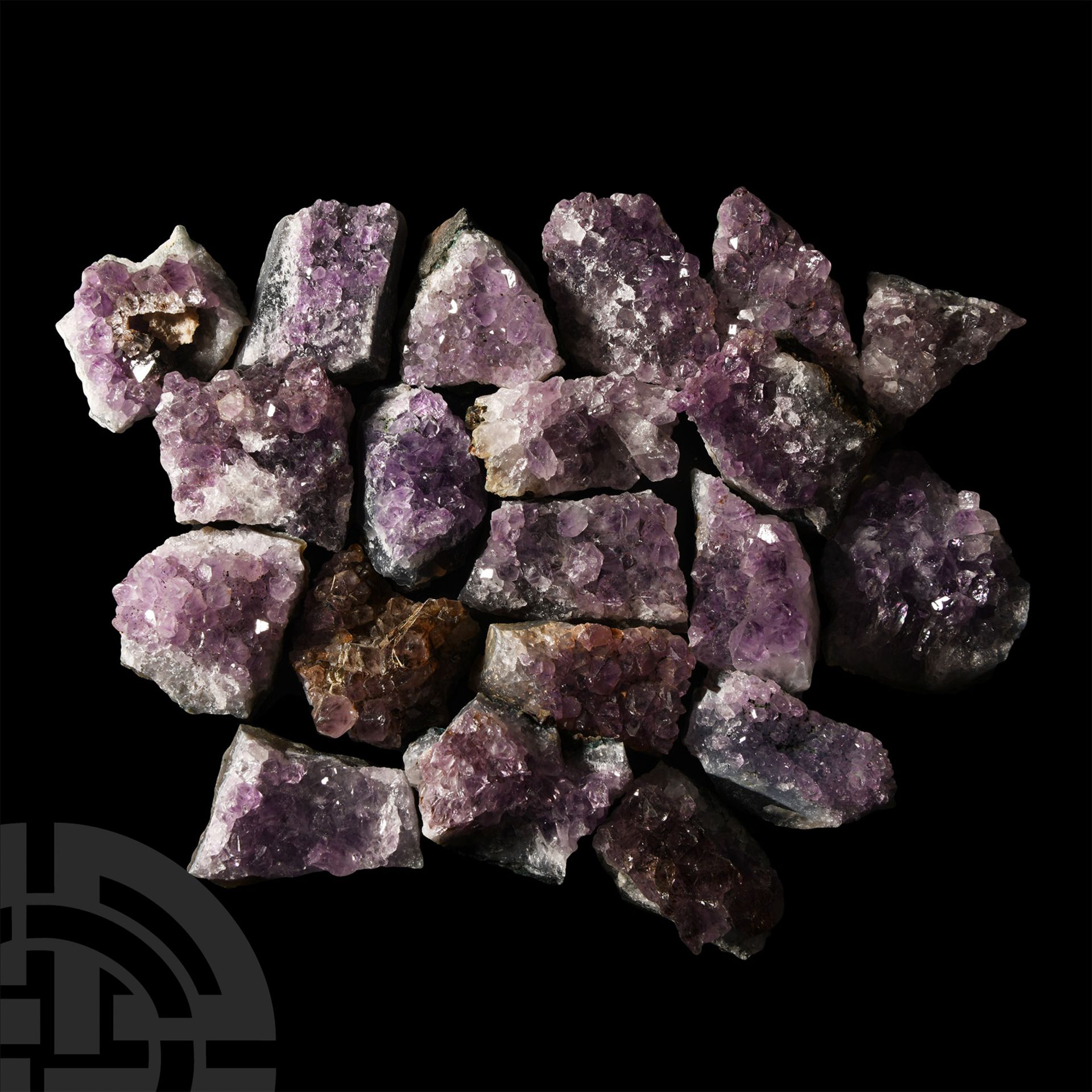 Natural History - Medium Amethyst Crystal Geode Section Group [20].