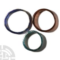 Roman Coloured Glass Bracelet Group