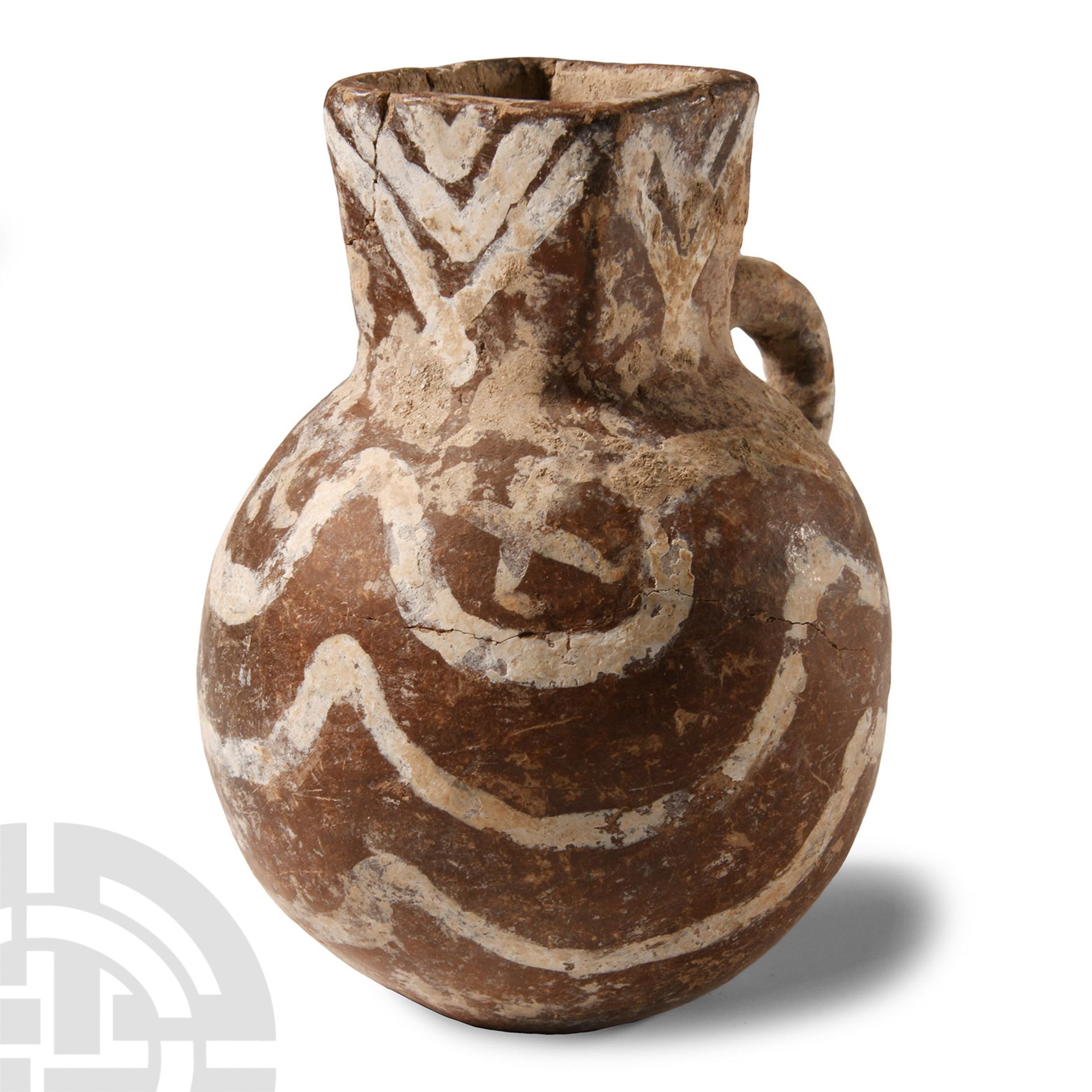 Western Asiatic White Painted Pottery Vessel