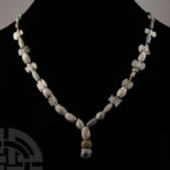 Western Asiatic Stone Butterfly Bead Necklace