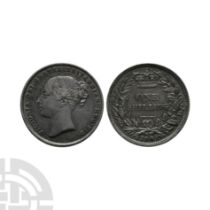 English Milled Coins - Victoria - 1841 - Young Head Shilling