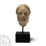 Roman Marble Head of a Young Woman