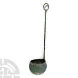 Roman Bronze Ladle with Twisted Handle