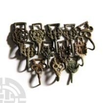 Tudor Bronze Hook Fastener Group
