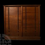 Large Oak Double Collector's Cabinet