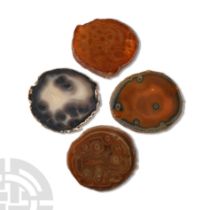 Natural History - Grade A Cut and Polished Agate Slice Collection with 'Eyes' [4].