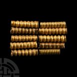 Western Asiatic Gold Tubular Bead Group