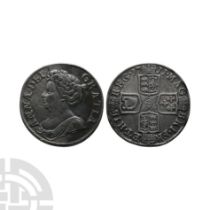 English Milled Coins - Anne - 1711 - AR Shilling