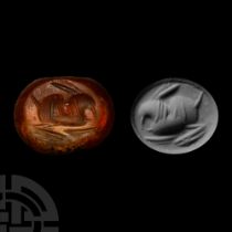 Sassanian Stone Seal with Animal
