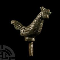 Roman Bronze Cockerel Finial