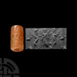 Western Asiatic Cylinder Seal with Combat Scene