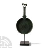 Scythian Bronze Mirror with Panther Handle