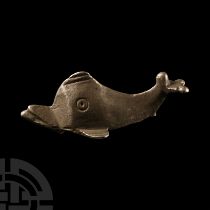 Roman Silver Dolphin Brooch
