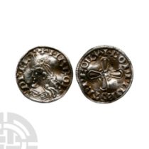Anglo-Saxon Coins - Harold I (Harefoot) - London / Godwine Stewer - Jewel Cross Type AR Penny
