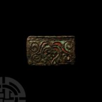 Iron Age British Celtic Brigantes Bronze Enamelled Box Fitting