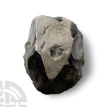 Large Stone Age 'Happisburgh Type' Knapped Flint Handaxe