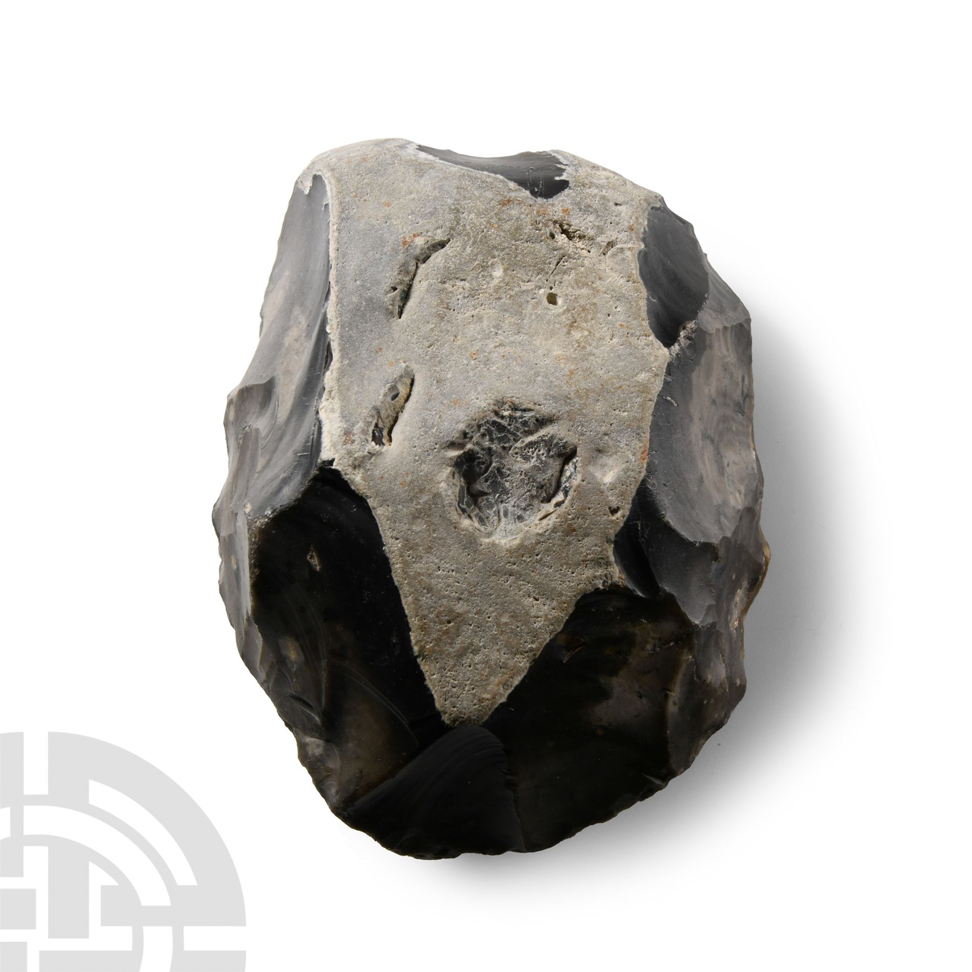 Large Stone Age 'Happisburgh Type' Knapped Flint Handaxe