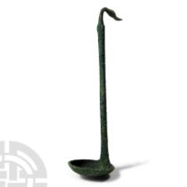 Etruscan Bronze Ladle with Duck's Head Handle