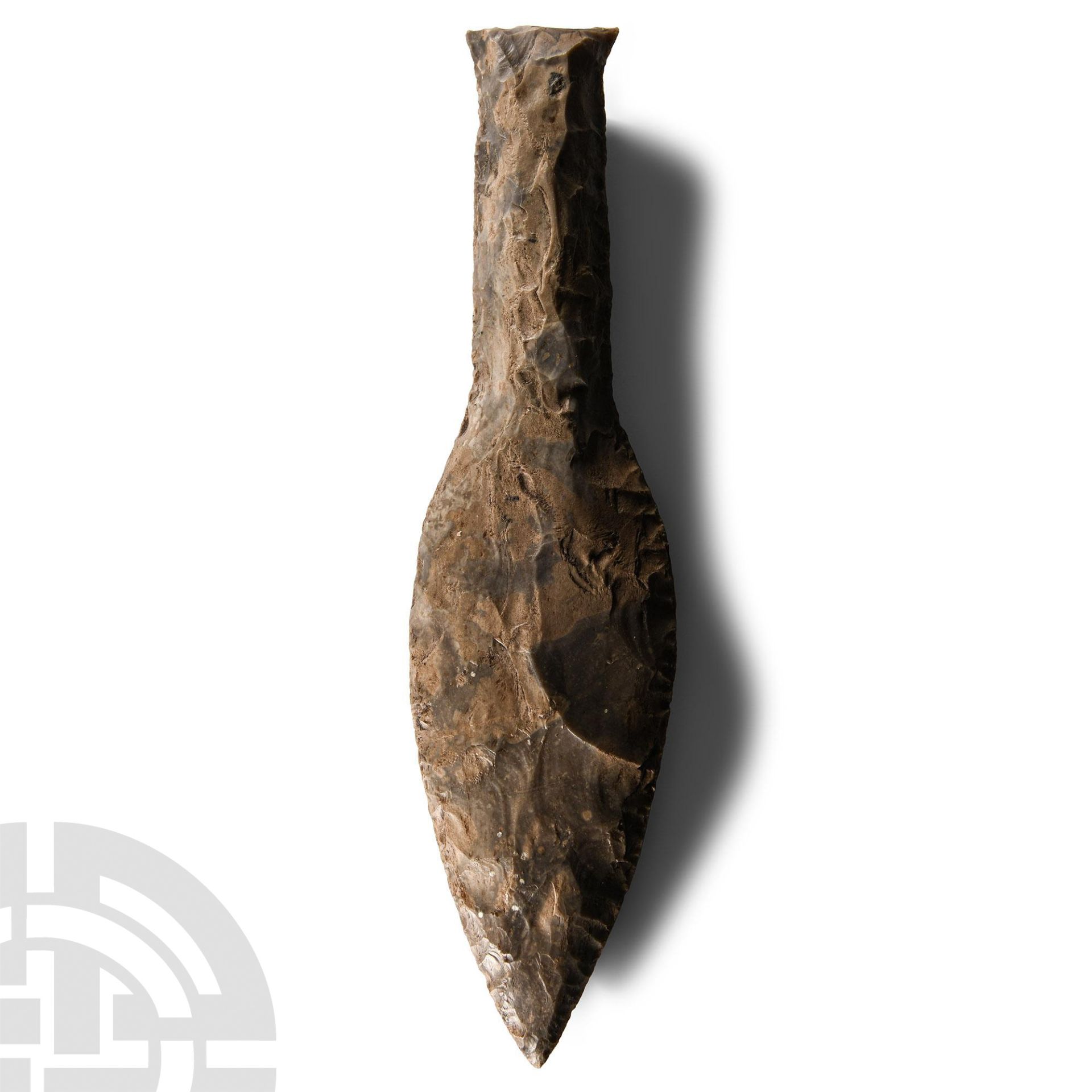 Large Stone Age Danish Knapped Flint Dagger - Image 2 of 2