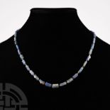 Blue Glass Bead Necklace String