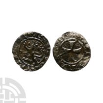 World Coins - Crusader Issues - Lusignan Kingdom of Cyprus - James I - AR Billon Denier