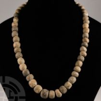 Natural History - Woolly Mammoth Bone Bead Necklace String