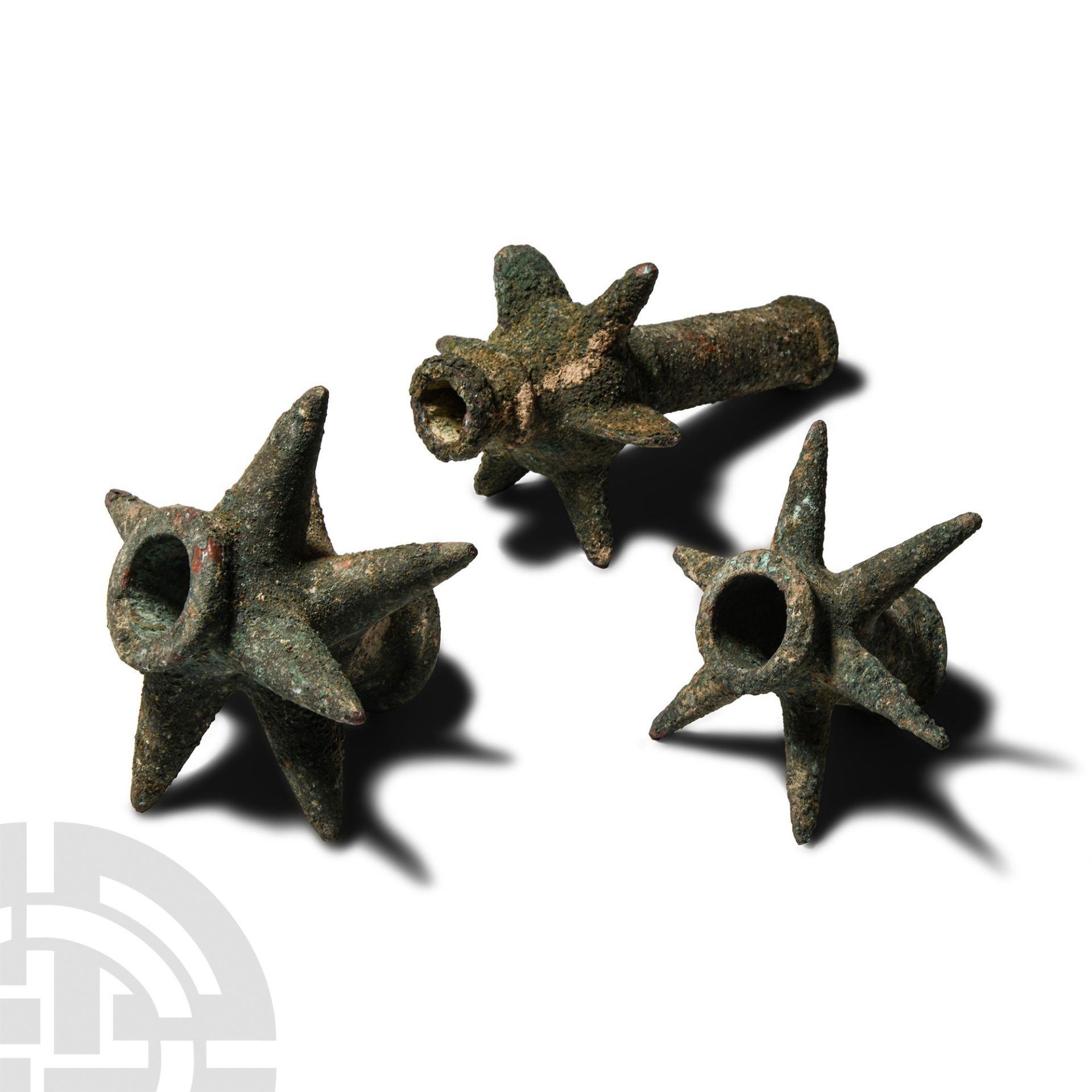 Western Asiatic Spiked Bronze Macehead Group