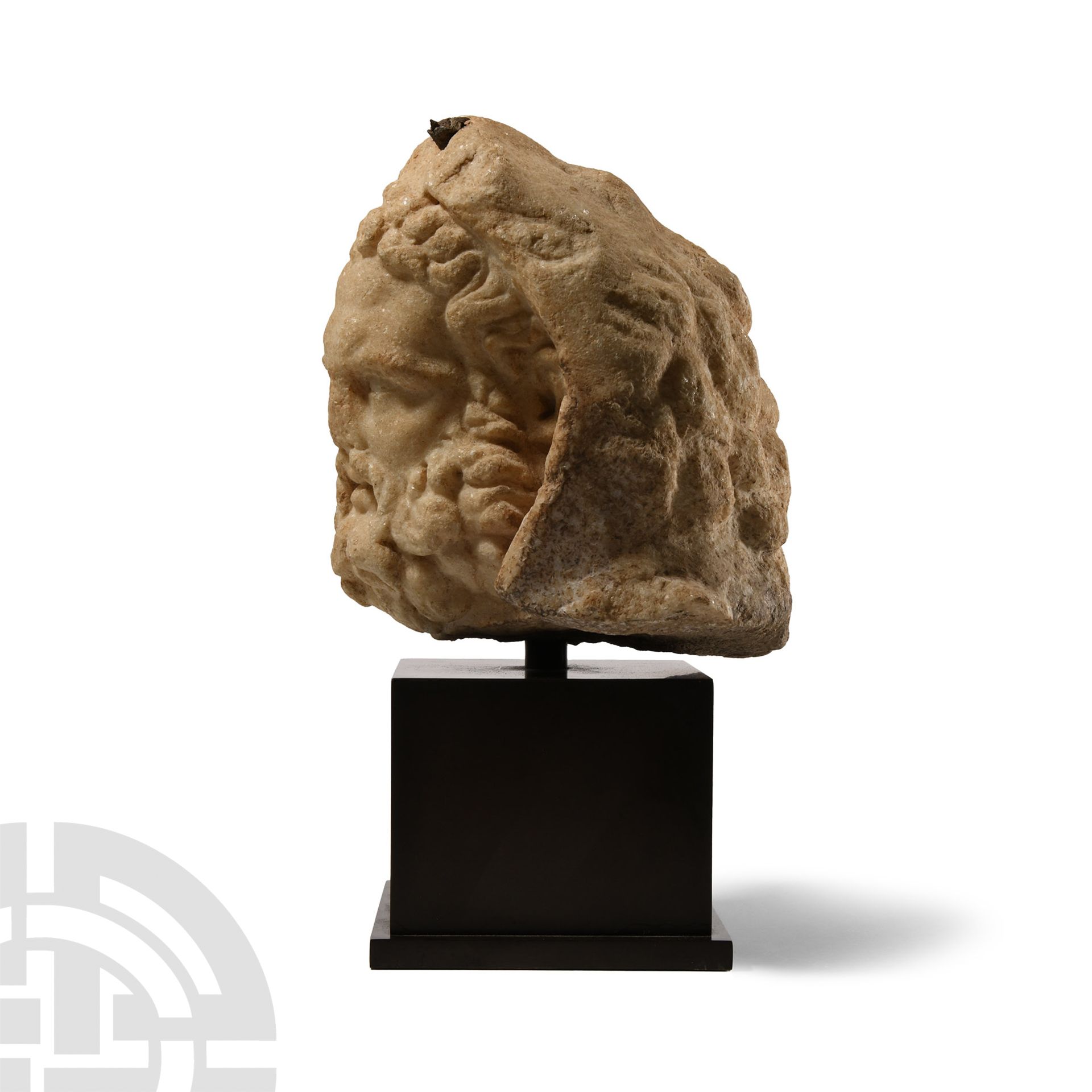 Roman Marble Head of Hercules Wearing the Nemean Lion Skin - Bild 3 aus 5