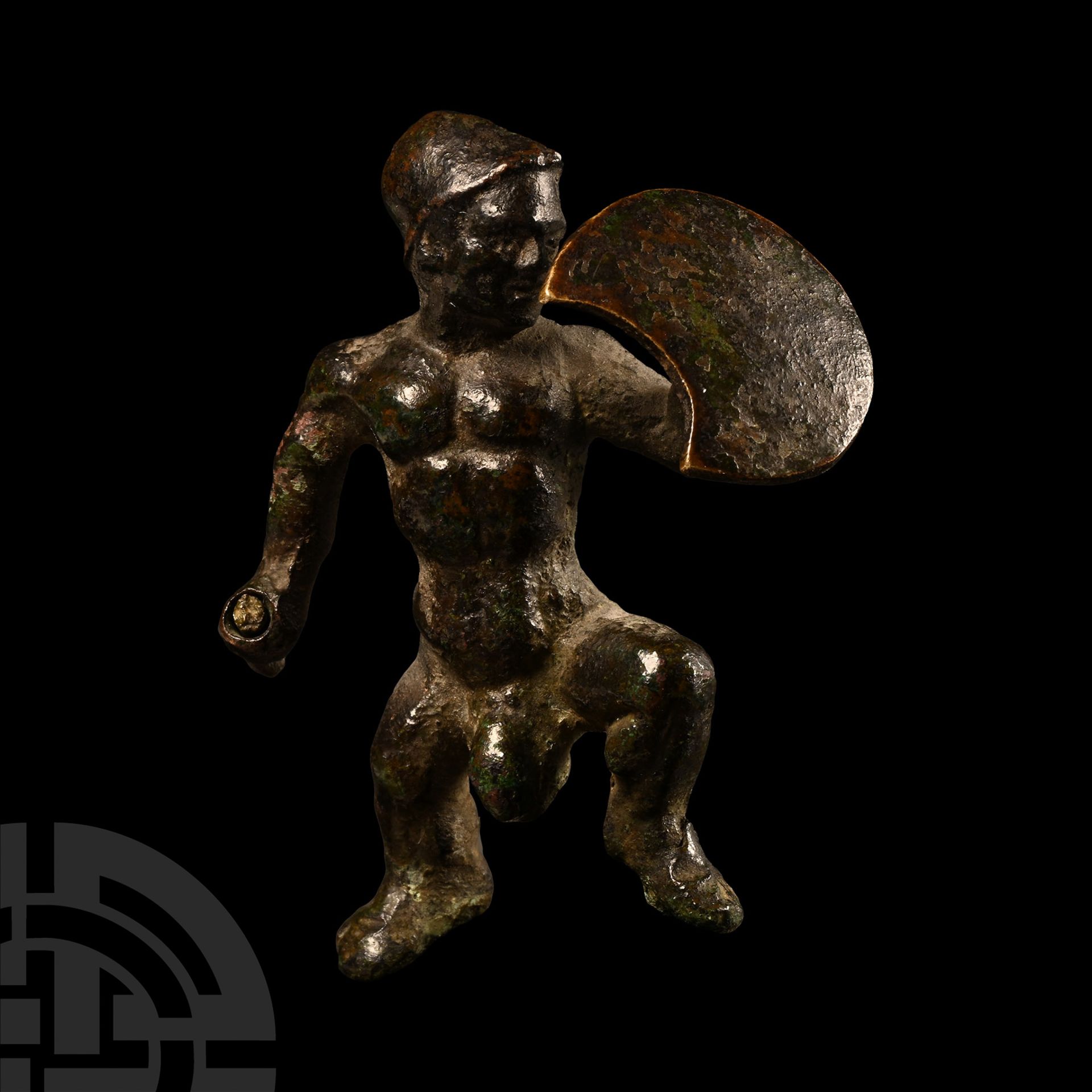 Roman Bronze Figure of a Grotesque Warrior