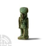 Egyptian Faience Amulet of Montu, God of War