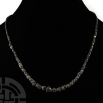 Roman Black Glass Bead Necklace String