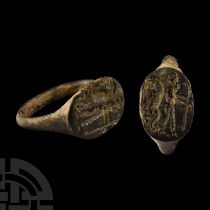 Western Asiatic Bronze Ring with Victory