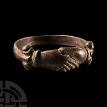 Post Medieval Silver Fede Ring
