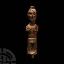 Western Asiatic Bone Bearded Figure